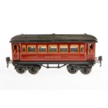 Märklin Mitropa Speisewagen 1888, Spur 0, CL, mit Inneneinrichtung und 4 AT, LS und gealterter Lack,