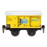 Märklin Bananenwagen 1682, Spur 0, CL, mit 1 ST, LS und gealterter Lack, L 13, Z 2-3