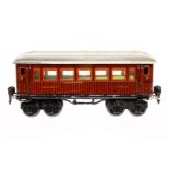 Märklin Mitropa Speisewagen 1886, Spur 0, CL, mit 4 AT, LS und gealterter Lack, 1 Türgriff fehlt,