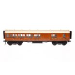 Milbro? Personen/Gepäckwagen 8173 LNER, Spur 0, Holz, bemalt, LS, L 40,5, Z 3