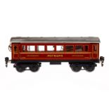 Märklin Mitropa Speisewagen 1752 G, Spur 0, CL, mit Inneneinrichtung und 4 AT, LS und gealterter