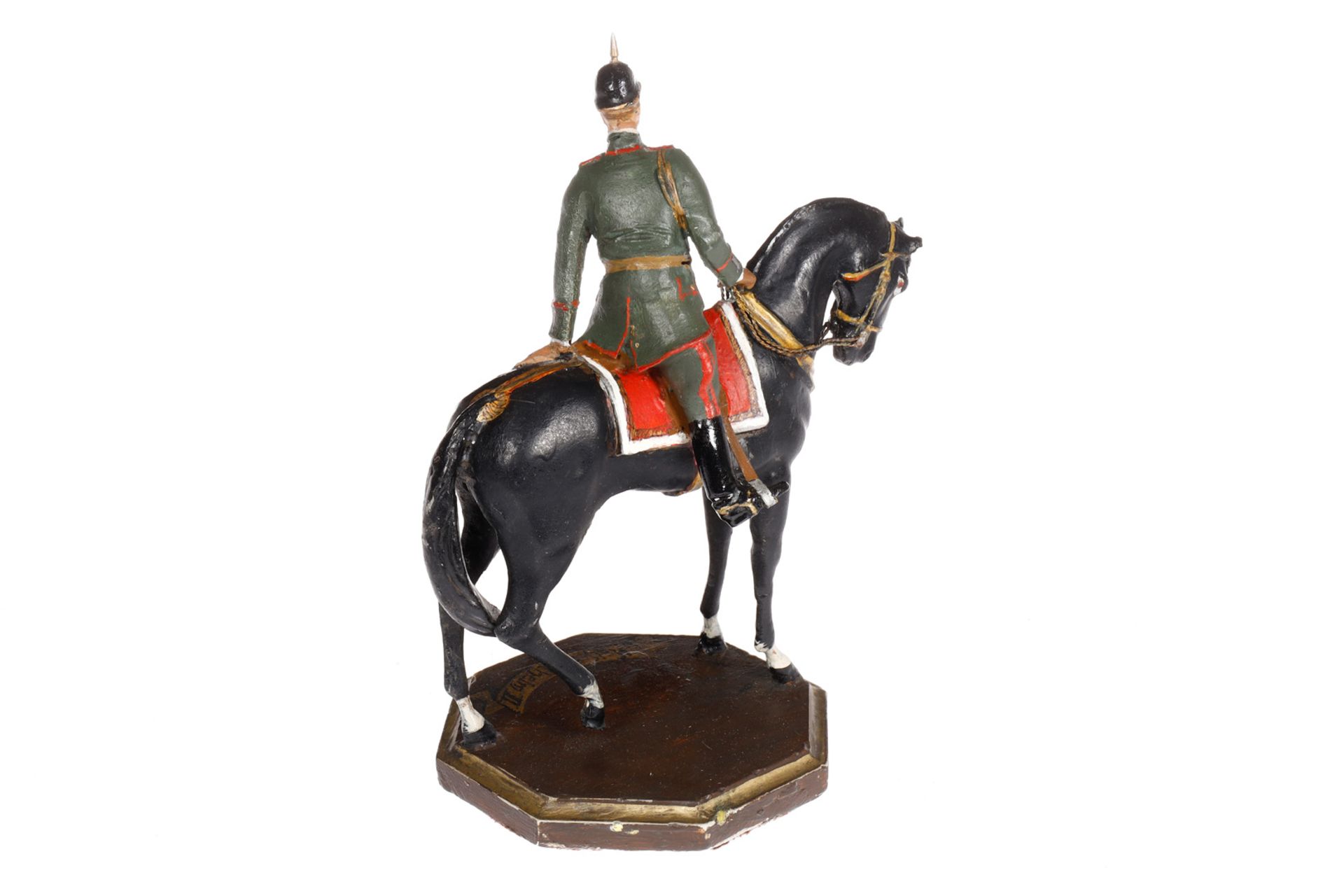 Guss-Figur, Kaiser Wilhem II zu Pferd, HL, H 19, Z 2 - Image 2 of 2