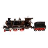 Märklin 2-B Dampflok E 4022 ”E II”, mit 3A-Tender, Spur 2, spiritusbetrieben, uralt, HL, mit