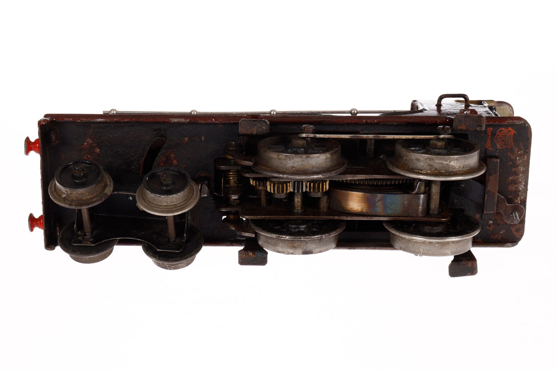 Märklin engl. 2-B Dampflok E 1020 MR, Spur 0, rotbraun/schwarz, mit Tender ”999” und 2 imit. - Bild 4 aus 6