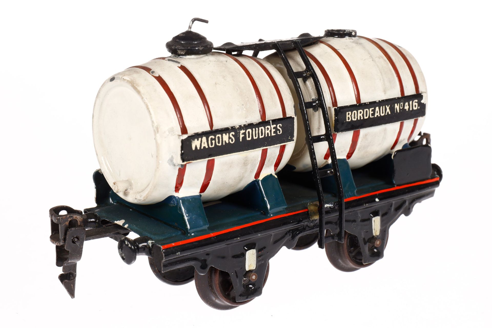 Märklin französischer Weinwagen ”Bordeaux” ”Nr. 416” 1940, Spur 0, uralt, HL, 1 Verschlussdeckel - Bild 2 aus 4