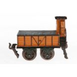 Märklin offener Güterwagen 1817, Spur 0, uralt, HL, mit BRHh, Bremserhausdach nachlackiert, LS tw