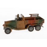 Märklin LKW, Mimikry, Guss, mit 2 Soldaten, L 12, Z 4