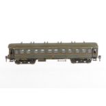 Märklin int. Schlafwagen 1943 J, Spur 0, CL, mit 4 AT und Gussrädern, Fremdbeleuchtung, 1 Schild