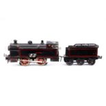 Bing B-Dampflok 1425, Spur 0, elektr., schwarz, mit Tender und 1 el. bel. Stirnlampe, NV, LS, Z 3