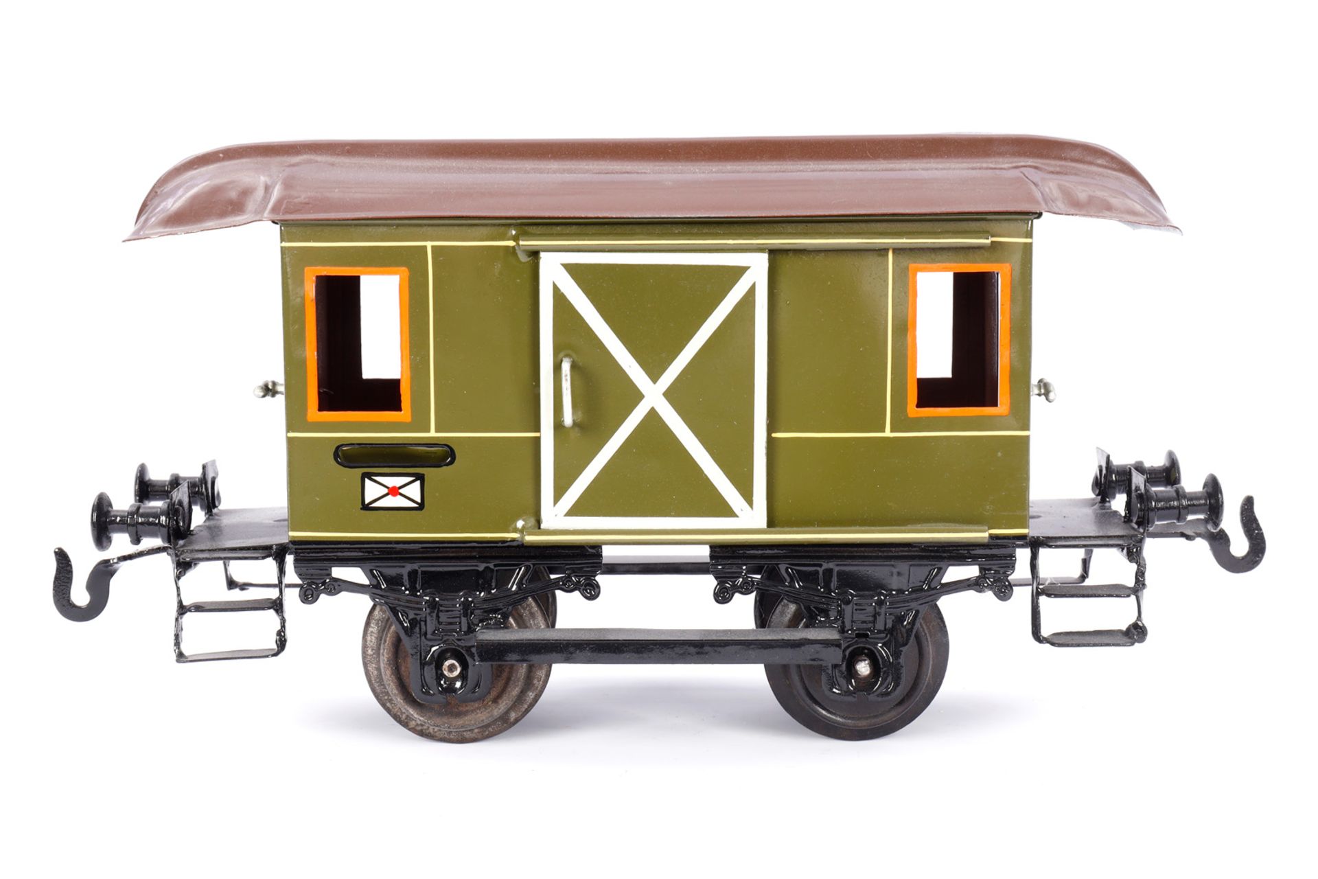 Eigenbau Postwagen, Spur 1, HL, nach Bing-Vorbild, mit 2 AT und 2 ST, L 21,5