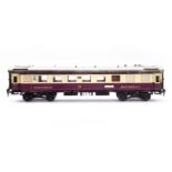 Twerenbold/Wilag Rheingoldwagen, Spur 1, creme/violett, mit Inneneinrichtung und 4 AT, 1. Klasse,