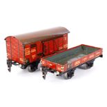 2 Märklin Güterwagen 1764 und 1781, Spur 0, CL, LS, L 16,5, Z 3