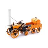 Hornby Dampflok mit Tender, Spurweite 90, spiritusbetrieben, Alterungs- und Gebrauchsspuren, Z 3