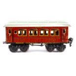 Märklin Mitropa Speisewagen 1886, Spur 0, CL, mit 4 AT, LS und gealterter Lack, L 20, Z 3