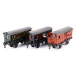 3 Märklin Wagen 1874/1875, Spur 0, CL, LS, L 16,5, Z 4