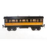 Märklin franz. Personenwagen 2873 PLM, Spur 1, gelb/schwarz, LS und gealterter Lack, L 32, sonst