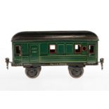 Märklin Gepäckwagen 1885, Spur 1, CL, mit 4 AT, Dach tw nachlackiert, LS und gealterter Lack, L 20,