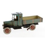 TCO Kipp-LKW 940, Blech, CL, mit Fahrerfigur, Uhrwerk def., RS, L 26,5, zum Herrichten