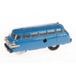 Schuco Varianto Bus 3044, blau, Uhrwerk intakt, LS, L 11, Z 3