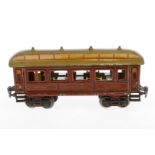 Märklin int. Speisewagen 1842, Spur 1, uralt, HL, mit geteilter Inneneinrichtung und 4 AT, LS und