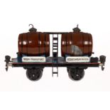 Märklin Weinwagen 1940, Spur 0, HL, tw verdellt, 1 Fass verdellt und großer LS an einer Seite