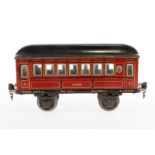 Märklin Personenwagen 1884, Spur 1, CL, LS und gealterter Lack, L 23, Z 2-3