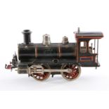 Märklin B-Dampflok 1021, Spur 1, uralt, Uhrwerk intakt, grün/schwarz, mit Bremse, v+r, langsam und