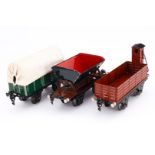 3 Märklin Güterwagen, Spur 1, HL, LS, L 19,5, Z 4