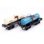 2 Stadtilm Kesselwagen, Spur 0, blau und creme, 1 lose, LS, L 24, Z 3