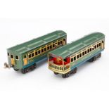 2 Lionel Wagen 1692 und 1693, Spur 0, grün, LS, L 19, Z 3