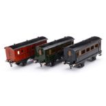 3 Märklin Wagen 1874/1875, Spur 1, CL, LS, L 24, Z 3