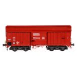 Bockholt Güterwagen ”585 3023-0”, Spur 1, rotbraun, LS und Alterungsspuren, L 36,5, im Karton, Z 1-