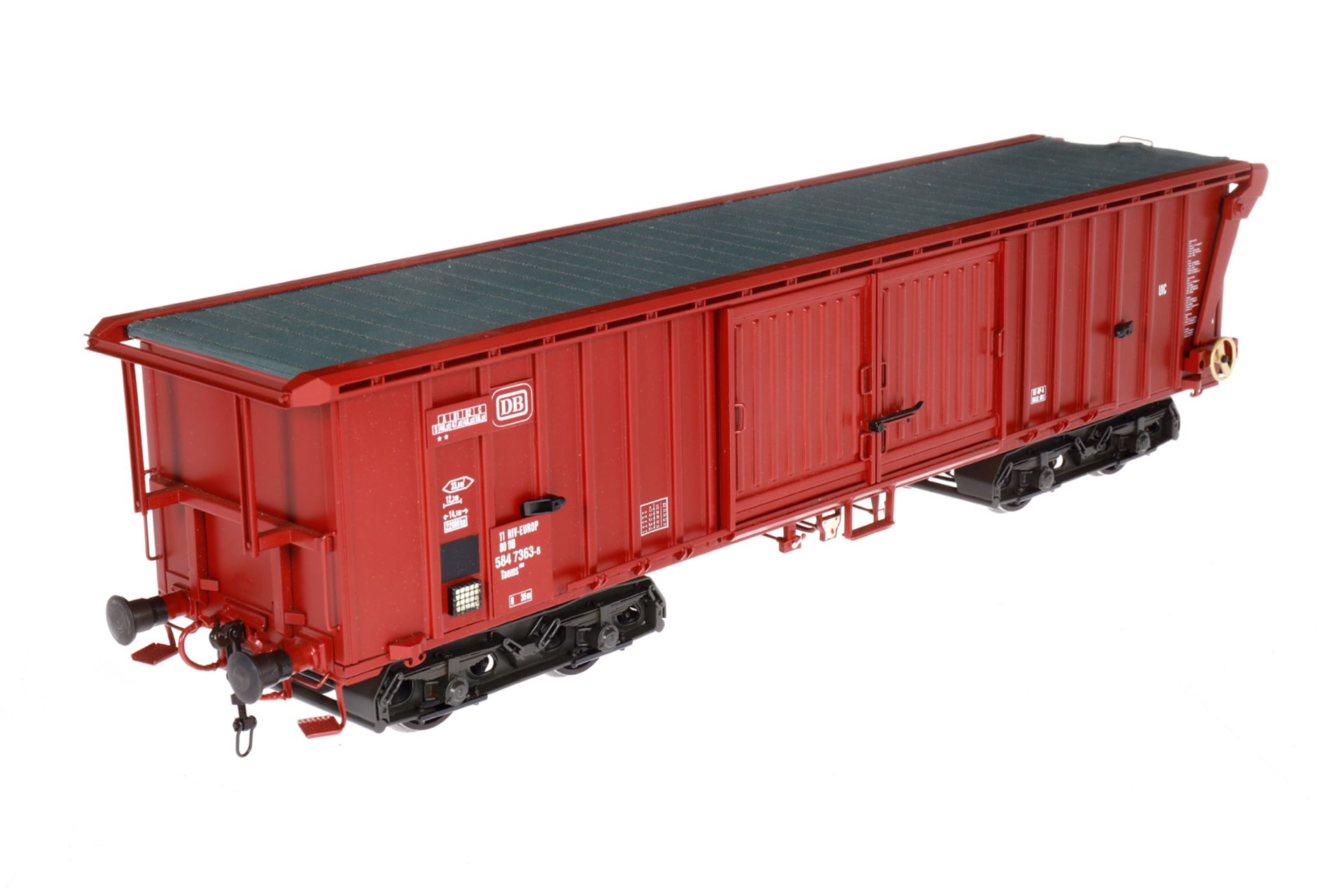 Bockholt Güterwagen ”584 7363-8”, Spur 1, rotbraun, LS und Alterungsspuren, L 44, im Karton, Z 1-2 - Image 2 of 5