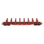 Bockholt Rungenwagen ”433 6254-7”, Spur 1, rotbraun, 1 Gummibefestigung fehlt, LS und