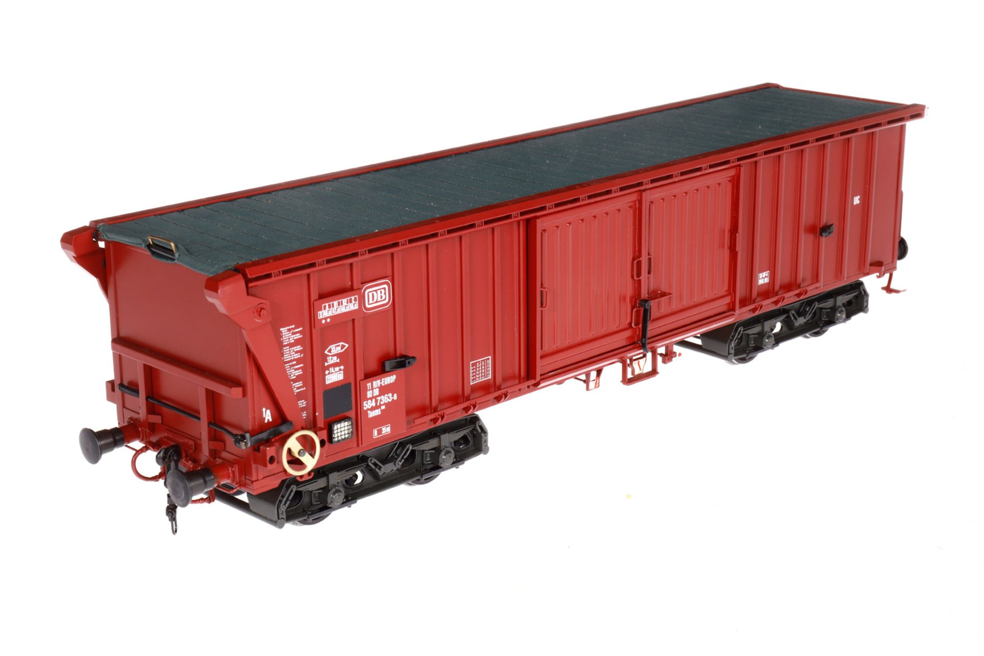 Bockholt Güterwagen ”584 7363-8”, Spur 1, rotbraun, LS und Alterungsspuren, L 44, im Karton, Z 1-2 - Image 3 of 5