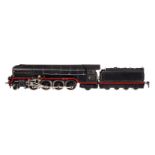 Märklin engl. 1-D-1 Dampflok ”2002”, Spur 0, elektr., schwarz, mit Tender und 2 el. bel.