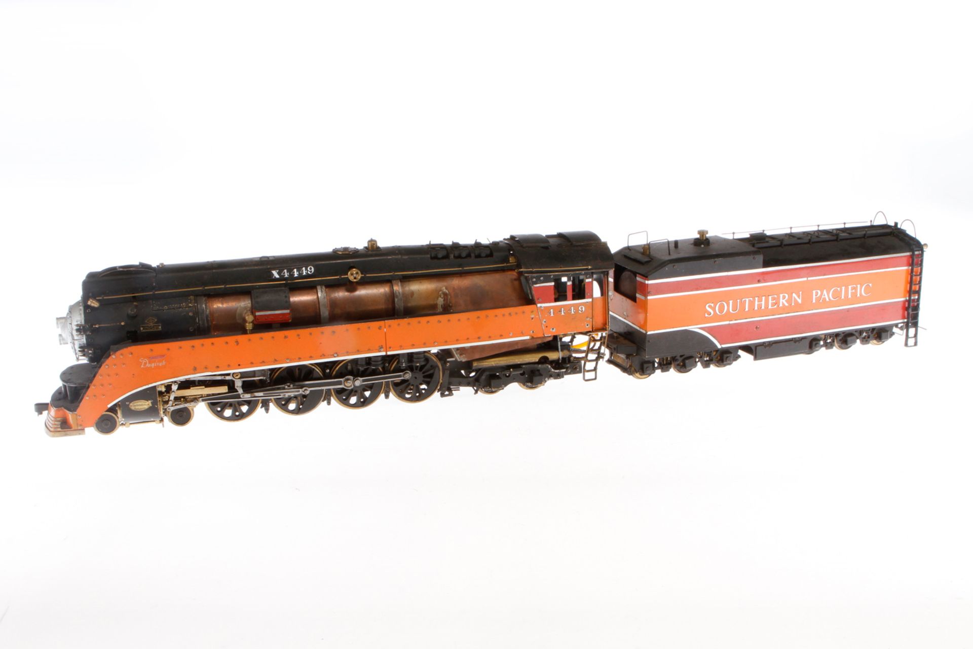 Echtdampf amerik. 2-D-2 Schlepptenderlok ”Daylight” X 4449, Spur 1, schwarz/orange, tw NV und