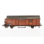 Güterwagen, Spur 1, braun, Metall, mit BRH, Alterungs- und Gebrauchsspuren, L 41,5, Z 3