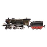 Märklin 2-B Dampflok EE 65/13020, Spur 0, elektr., dunkelgrau/schwarz, mit Tender und 1 el. bel.