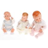 3 Schildkröt Celluloid-Babys, Größe 28, 30 und 35, Z 2