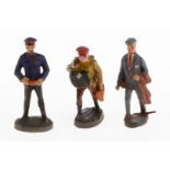 3 Eisenbahnfiguren, Spur 0, Masse, HL, LS, Z 3