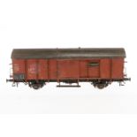 Güterwagen, Spur 1, braun, Metall, Alterungs- und Gebrauchsspuren, L 41,5, Z 3