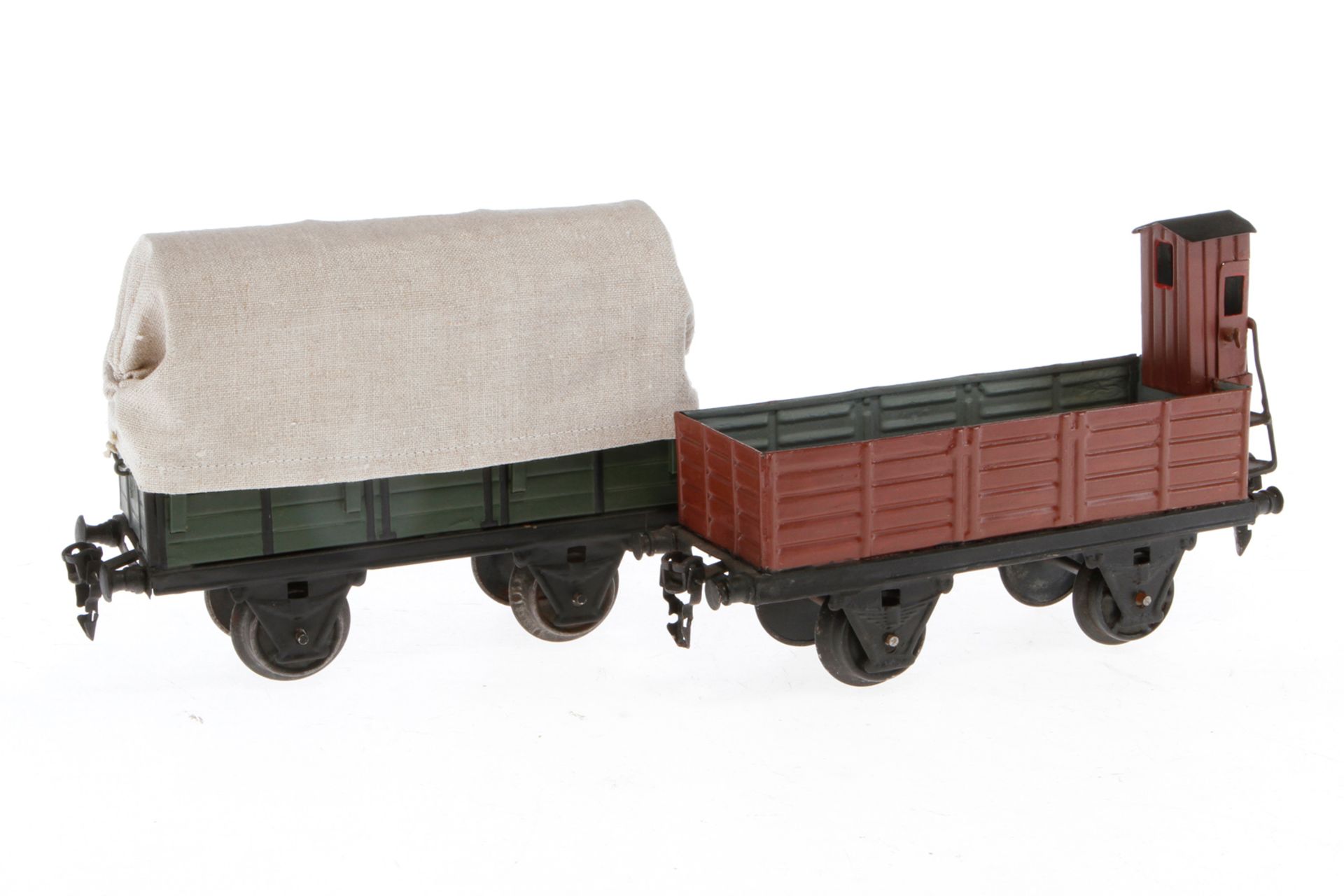 2 Märklin Güterwagen, Spur 1, ÜL, L 19,5, Z 4