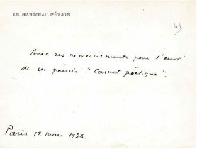 HISTORY - Philippe Pétain (Cauchy-à-la-Tour, 1856 - île d’Yeu, 1951)
