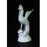 Yuan Dynasty Qing-bai glazed bird-shaped porcelain sculpture