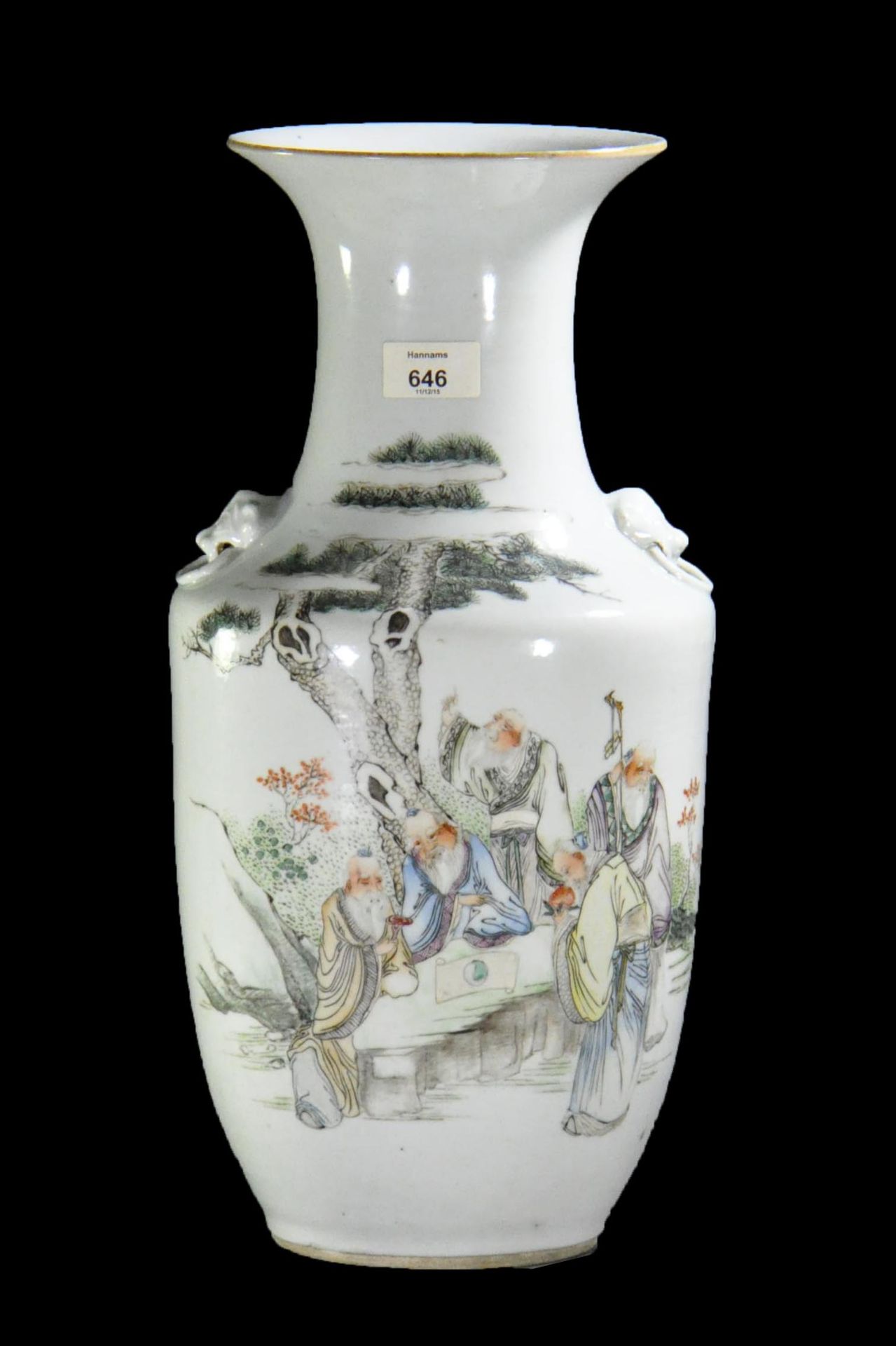 A large porcelain vase of the 20th century