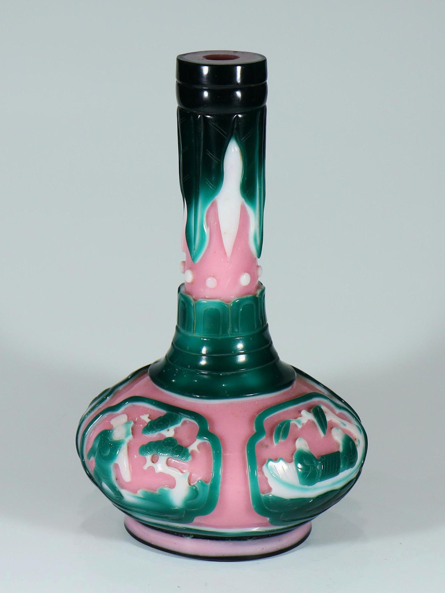 A Peking glass vase