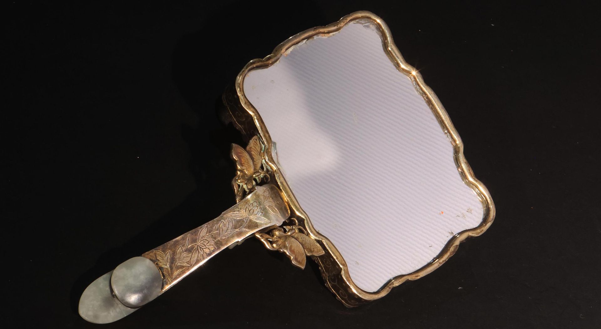 A jade-inlaid hand mirror - Bild 3 aus 3