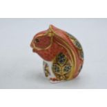 Royal Crown Derby paperweight in the form of a Red Squirrel. First quality with stopper. In good