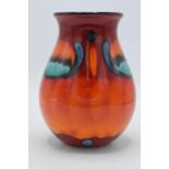 Poole Pottery bulbous vase in traditional colours, 17cm tall. In good condition with no obvious